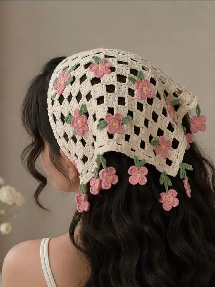 Crochet customized hair kerchief