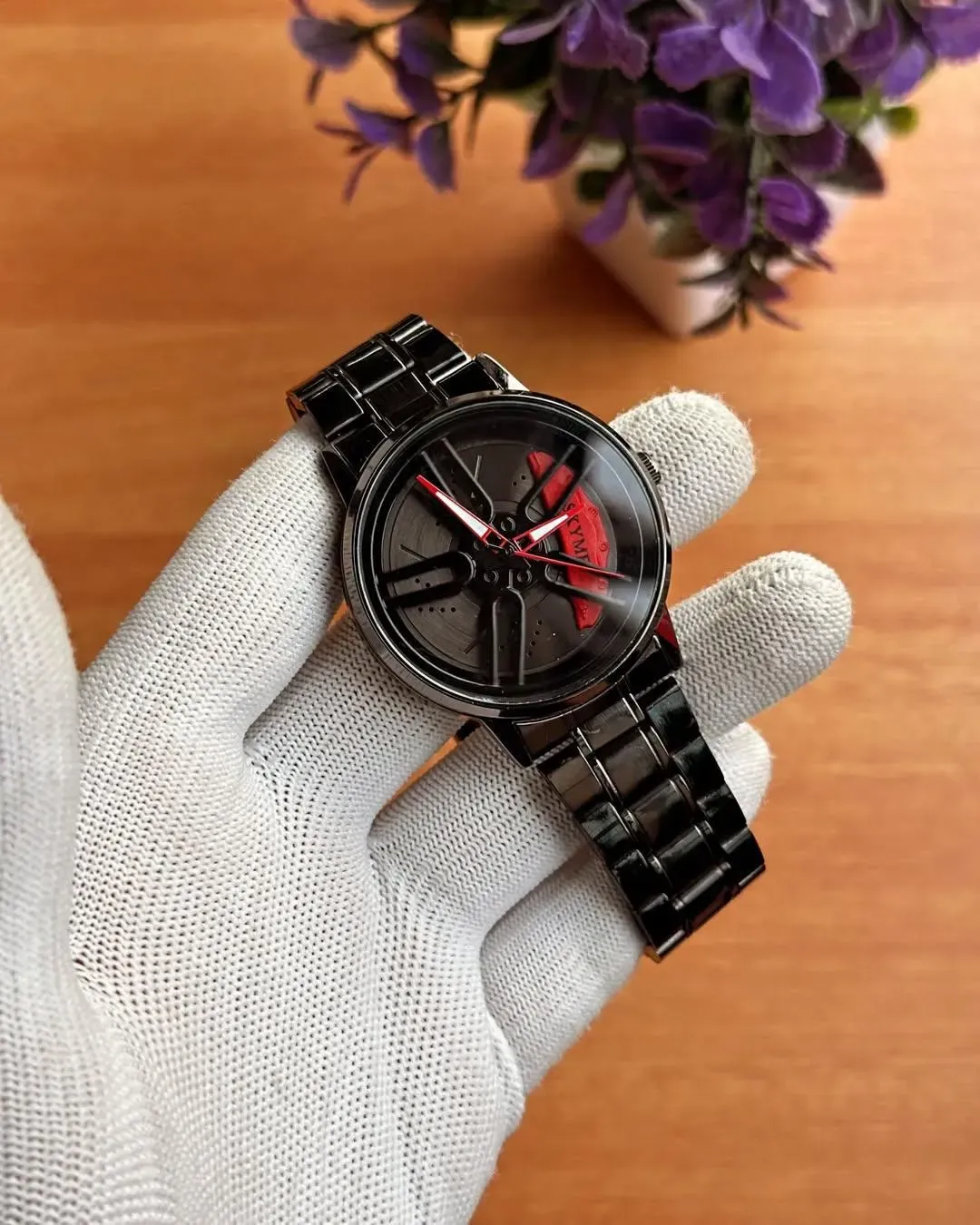 Stainless Steel Spinning Watch Blue Black Pakistan