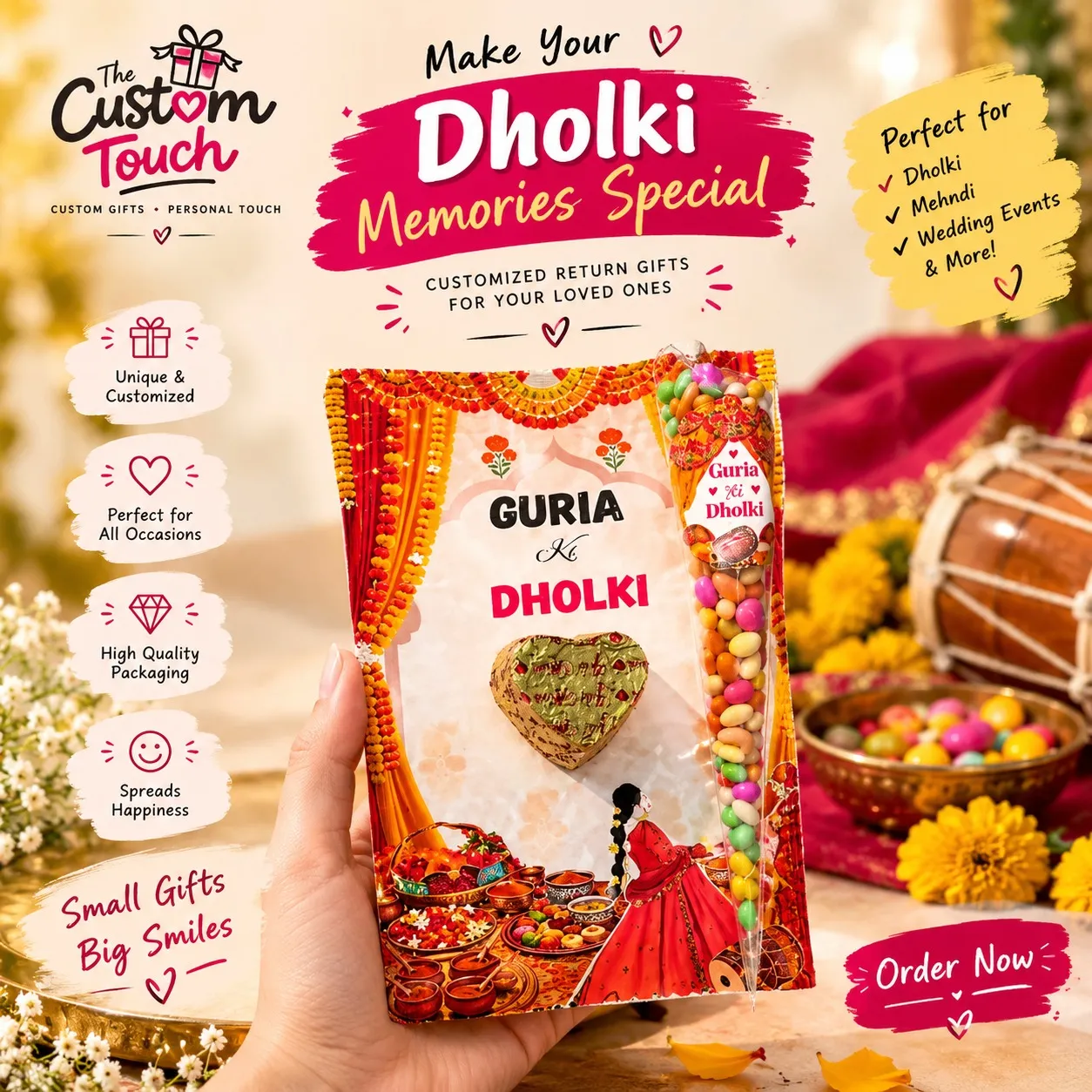 Customized Dholki Return Gifts