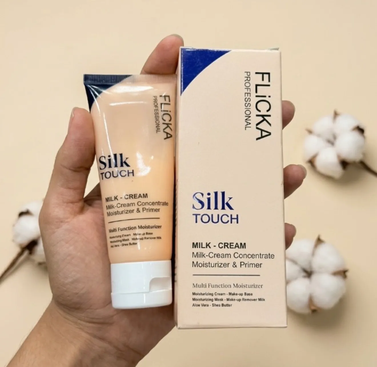 Flicka Silk Touch Milk Cream Primer & Moisturizer 60g – Hydrating Makeup Base