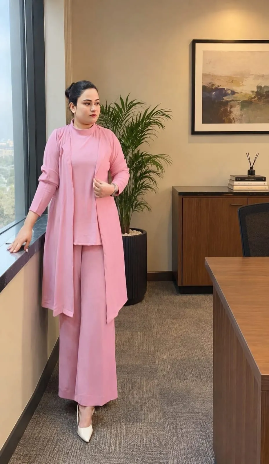 The Grace Blazer Set – Soft Pink - AKA 0001