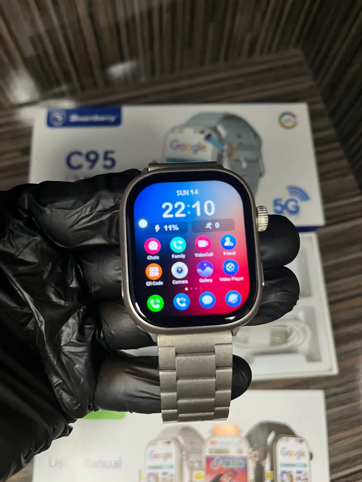 C95 Android 5G Smart Watch Sim Supported 