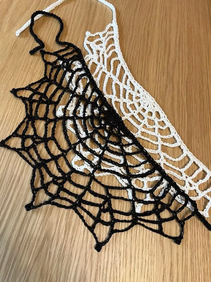 Crochet spider web bandana 