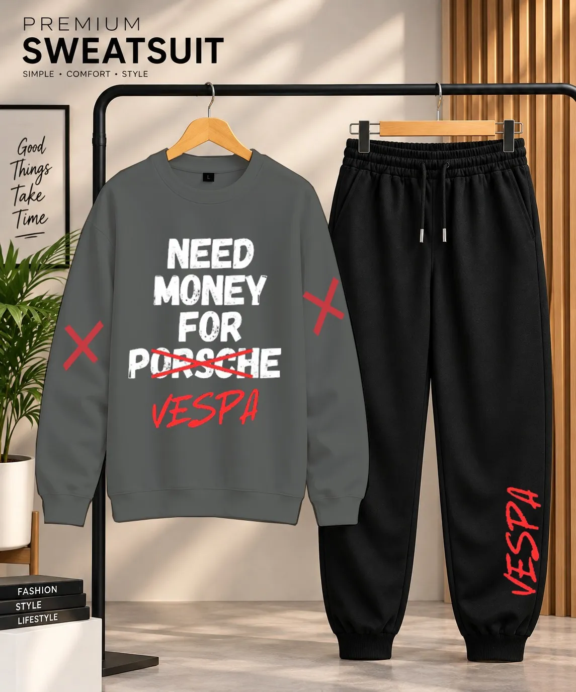 Men's Winter Track Suit – Fleece 2-Piece Set