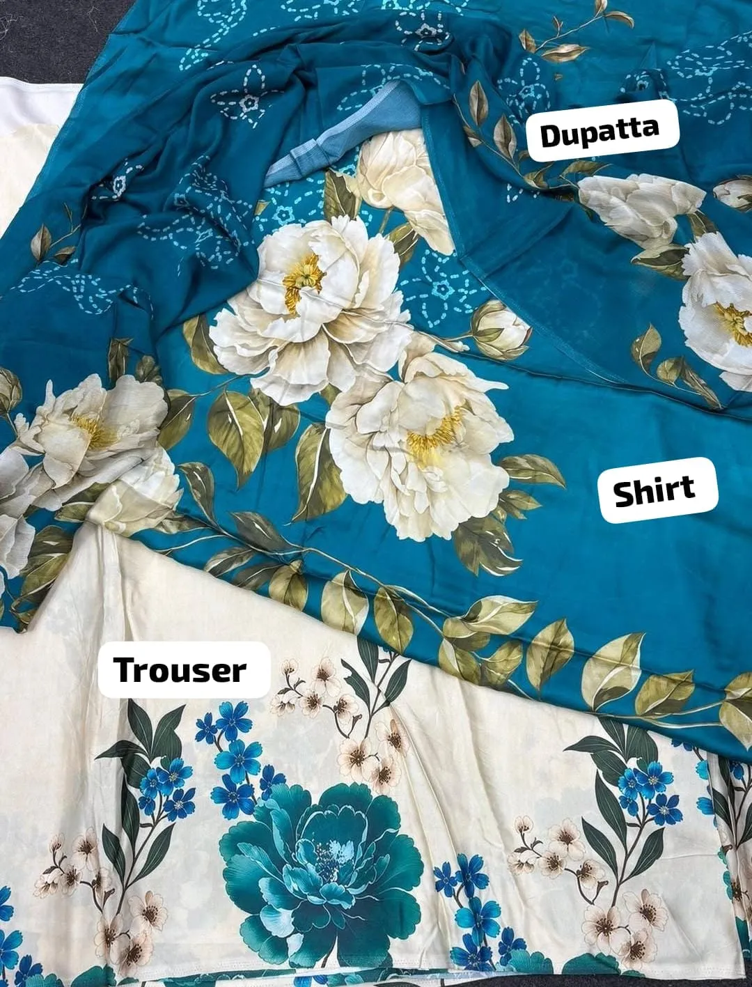 Ocean Bloom Floral 3-Piece Suit